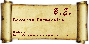 Borovits Eszmeralda névjegykártya